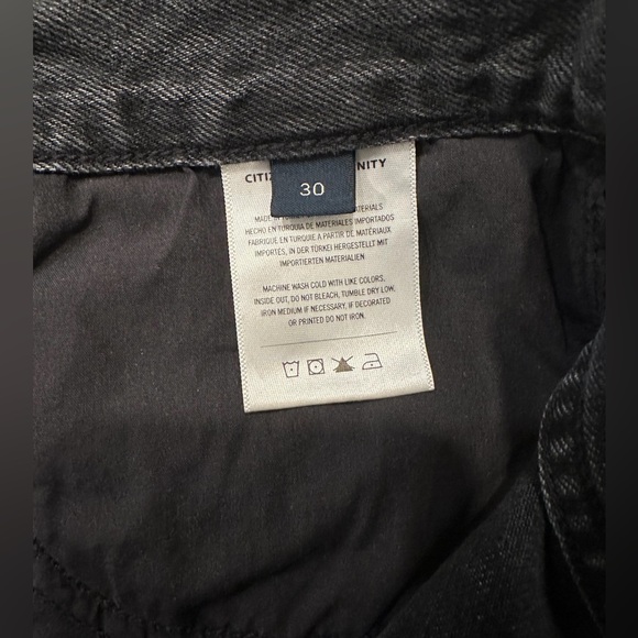 Citizens of Humanity Premium Annabelle Cut-Off Jean Short 100% Cotton Black - Picture 7 of 8